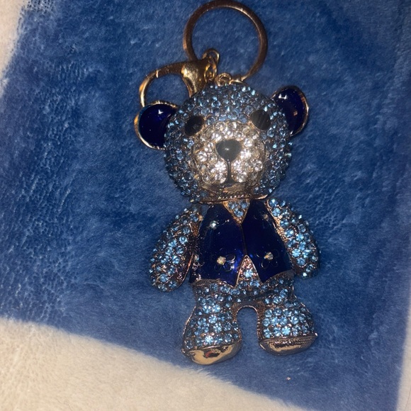 Accessories - Sparkling Blue Teddy Bear Keychain